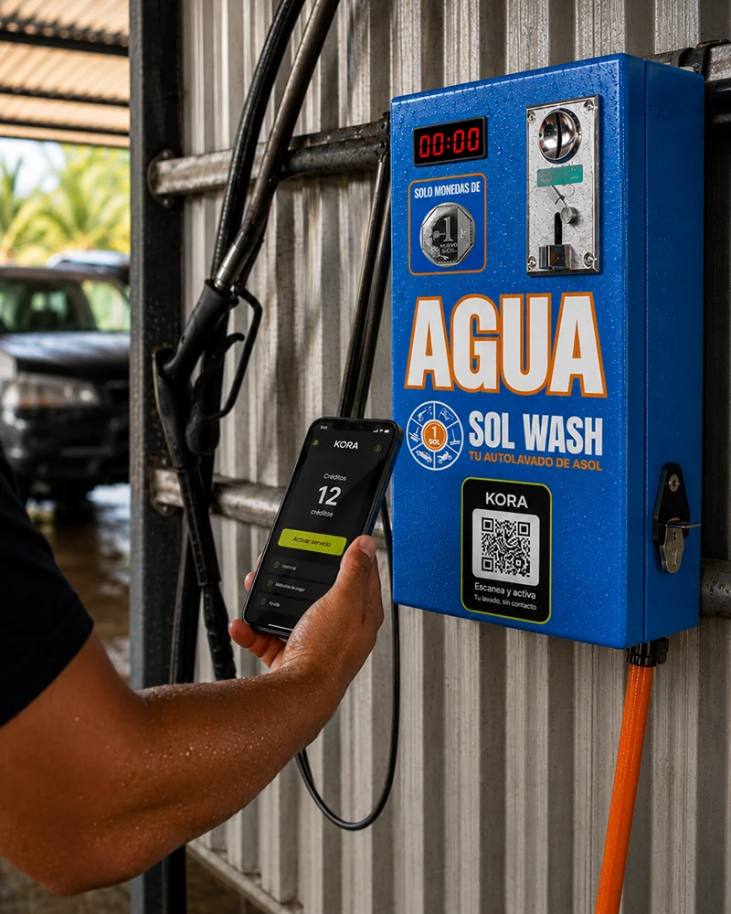 Estación de servicio físico compatible con la tecnología KORA